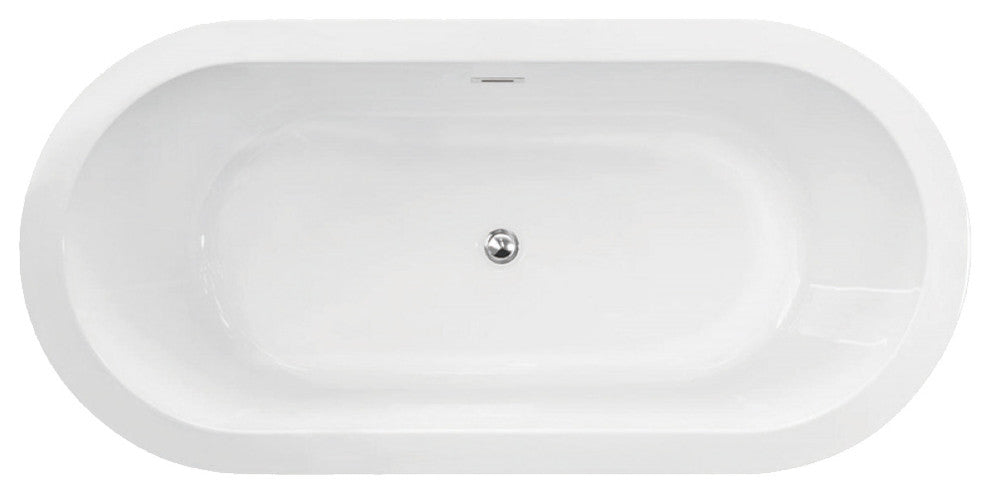 Contemporary Freestanding Bathtub, 67"