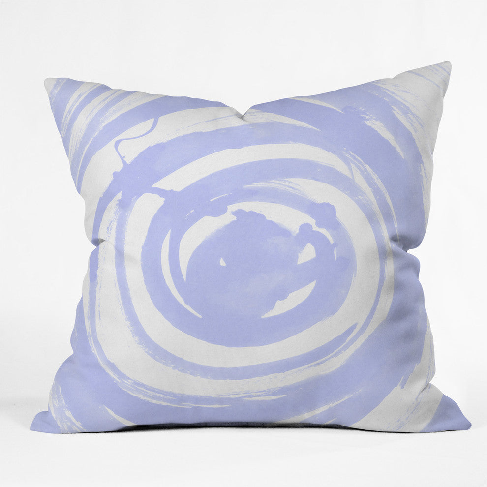 Amy Sia Swirl Pale Blue Throw Pillow, 26"x26"