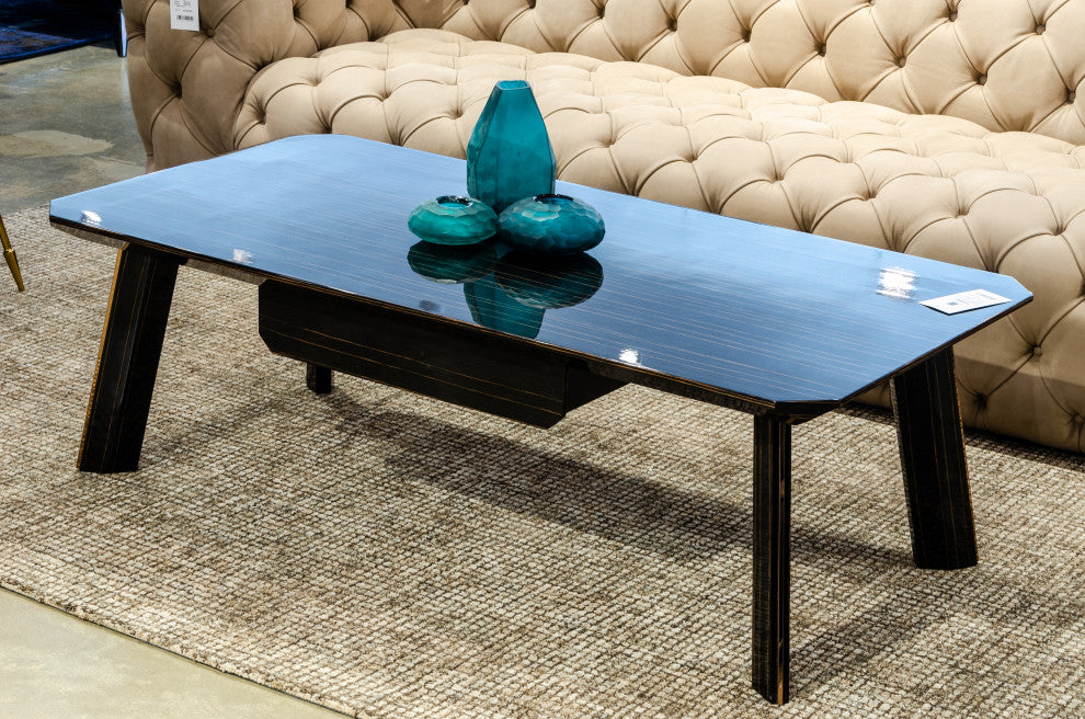Modrest Chadwick Ebony and Rosegold Coffee Table
