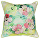 Pair of Betsy Drake Flower Wreath Large Indoor/Outdoor Pillows 18x18