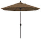 9' Bronze Auto-Tilt Crank Aluminum Umbrella, Woven Sesame Olefin