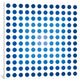 "Modern Art- Faded Navy Dots" by 5by5collective, 26x26x1.5"