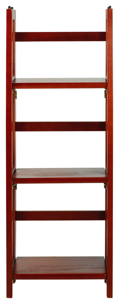 03-Shelf Folding Bookcase 14" Wide-Mahogany