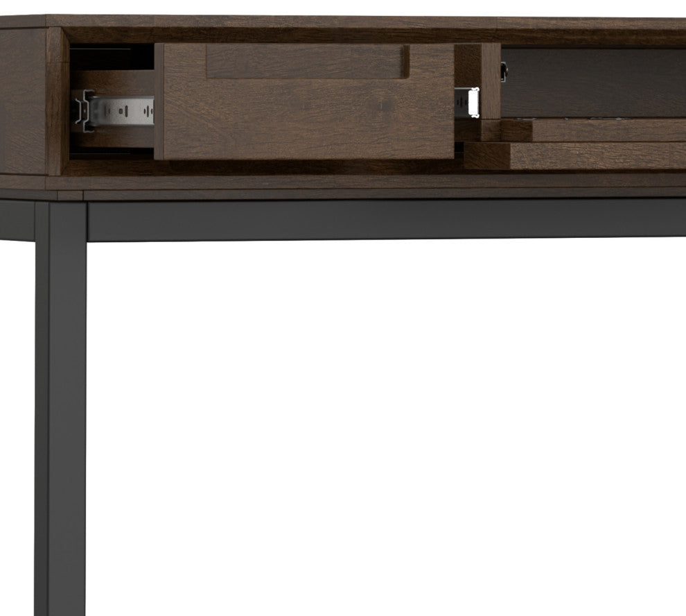 Banting Solid Hardwood Mid Century Small Desk, Walnut Brown