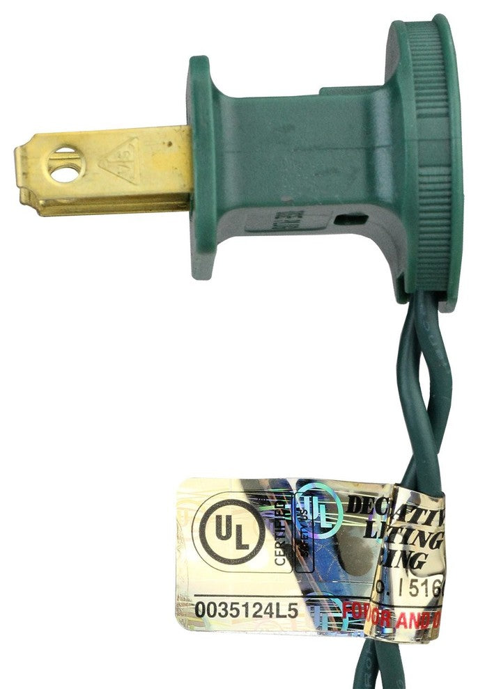 Set of 50 Green LED Mini Christmas Lights 4" Spacing - Green Wire