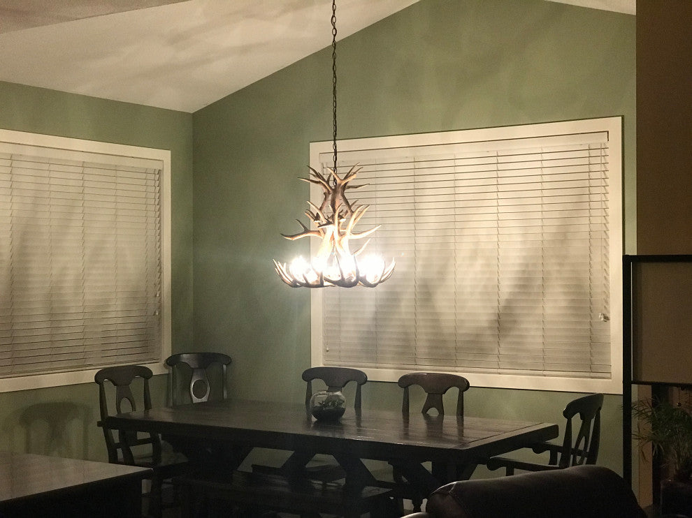 Whitetail Deer Cascade Antler Chandelier Light, Extra Large, No Shades