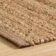 Tan Organic Jute Area Rug, 5'x7'