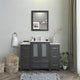 Vanity Art Vanity Set With Ceramic Top, 48", Espresso, Standard Mirror