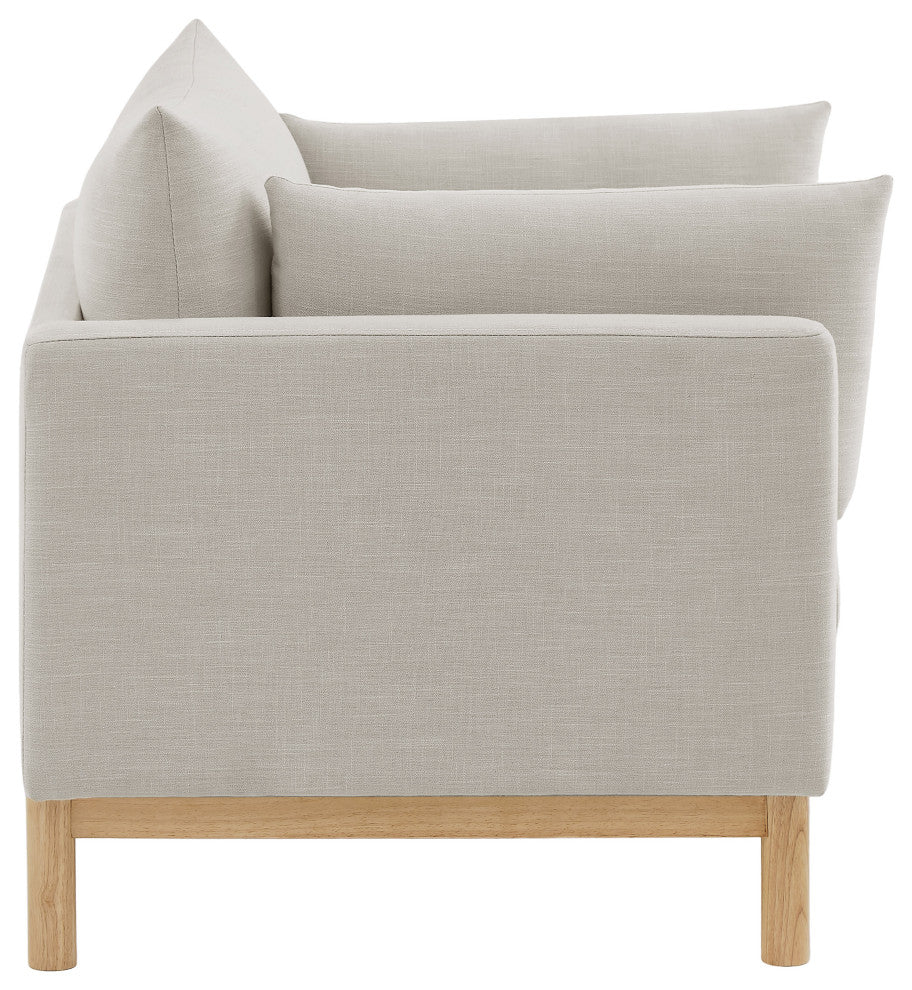 Langham Linen Textured Fabric Upholstered Chair, Beige
