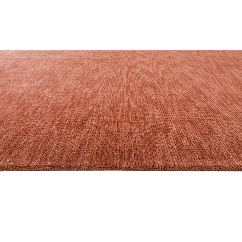 Eva Solid Area Rug, Rust, 6'x9'
