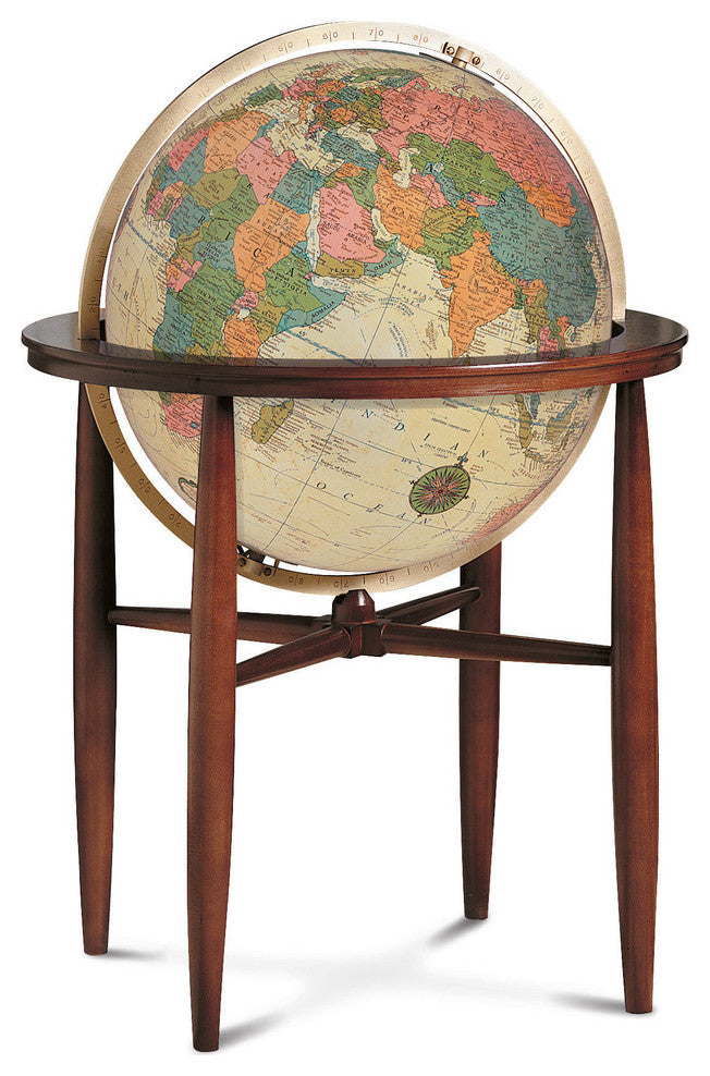 Finley Globe 20" Antique Illuminated