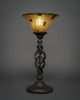 Elegante Table Lamp, Dark Granite, 10" Penshell Resin Shade Glass