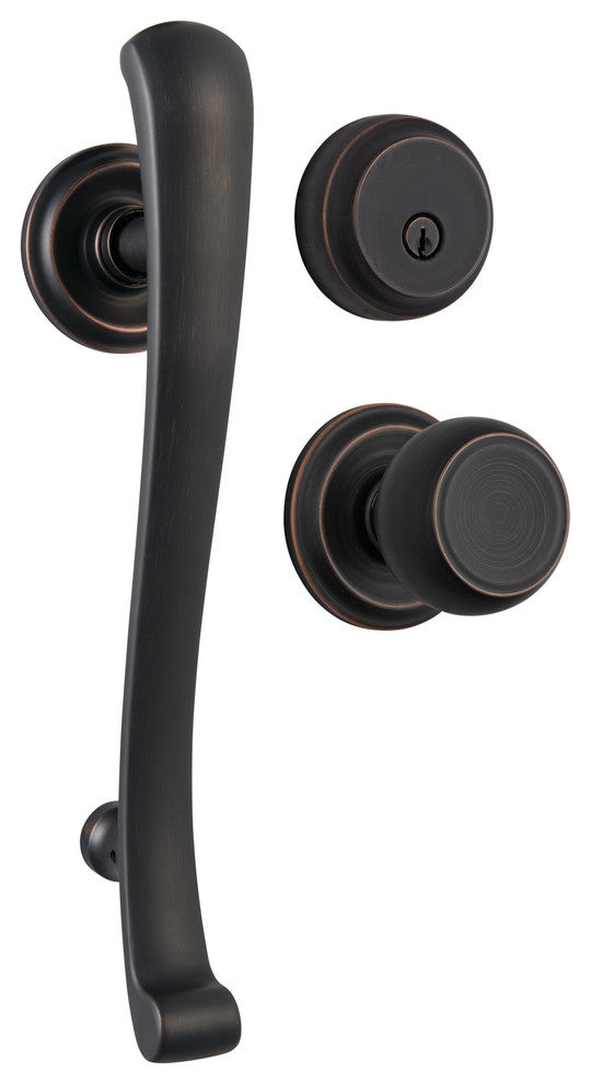 Brinks Push Pull Rotate Rourke Handleset, Tuscan Bronze, 13.6''
