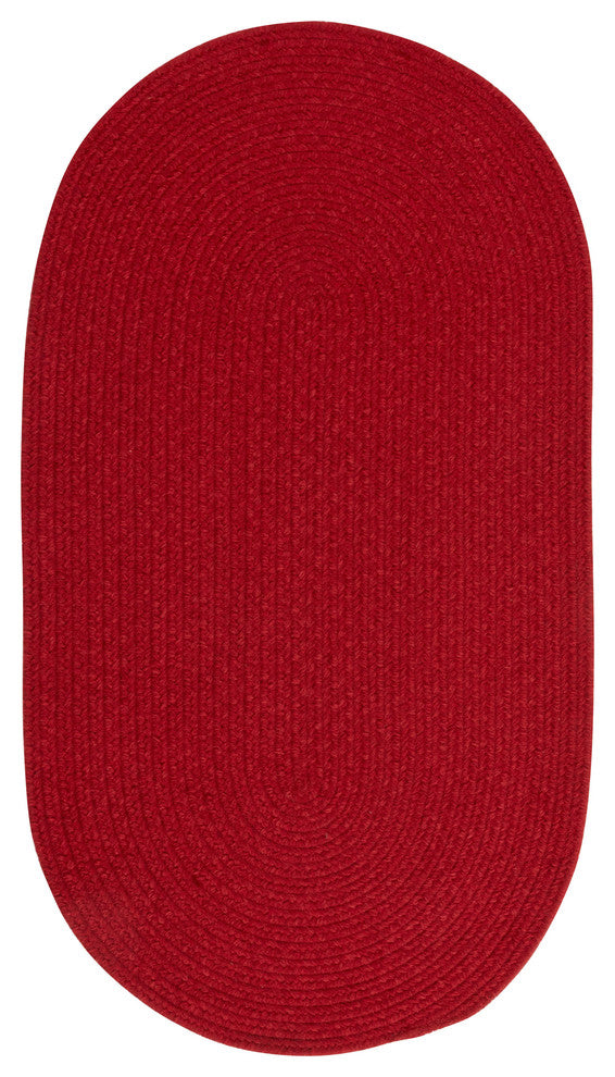 Capel Manteo Dark Red 0050_530 Braided Rugs - 9' 2" X 13' 2" Oval