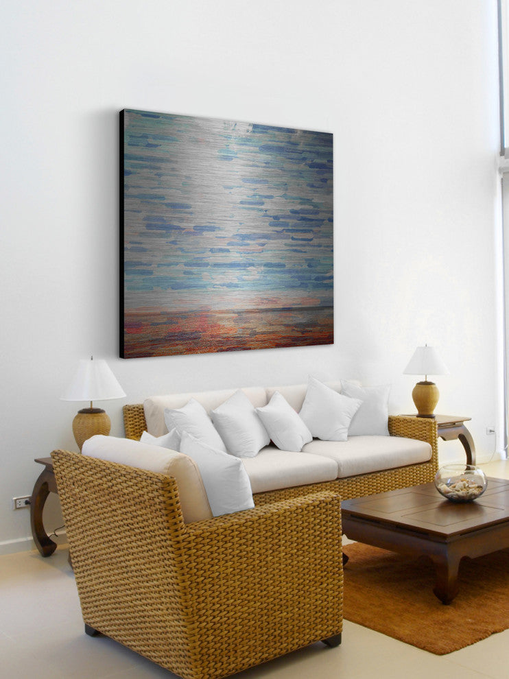 "Forgotten" UV Ink Print on Brushed  Aluminum, 40"x40"
