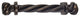 Heavy Twist Cabinet Hardware Pull, Black Iron