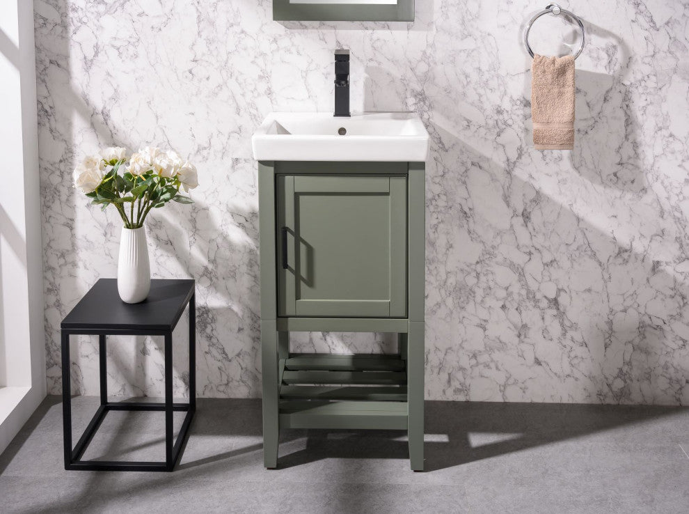18" Pewter Green Sink Vanity