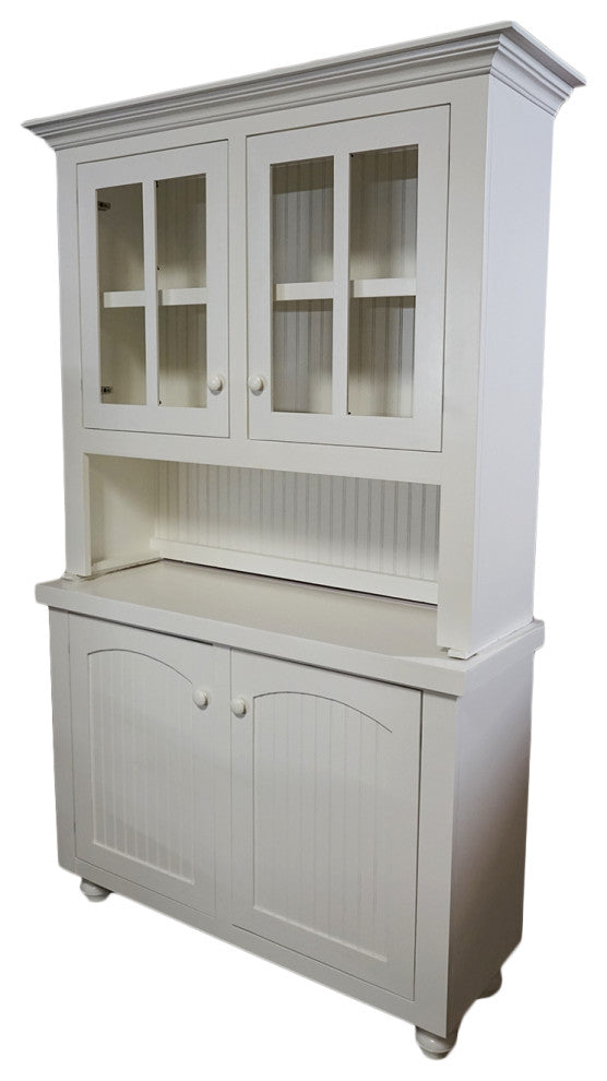 Eagle Furniture, 52" Modern Country Hutch and Buffet, Soft White, With Hutch