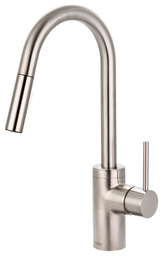 Motegi Single Handle Pull-Down Kitchen Faucet, Pvd Brushed Nickel