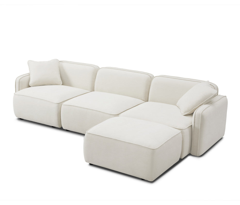 Travie 4-Piece Modular Sectional, Sand