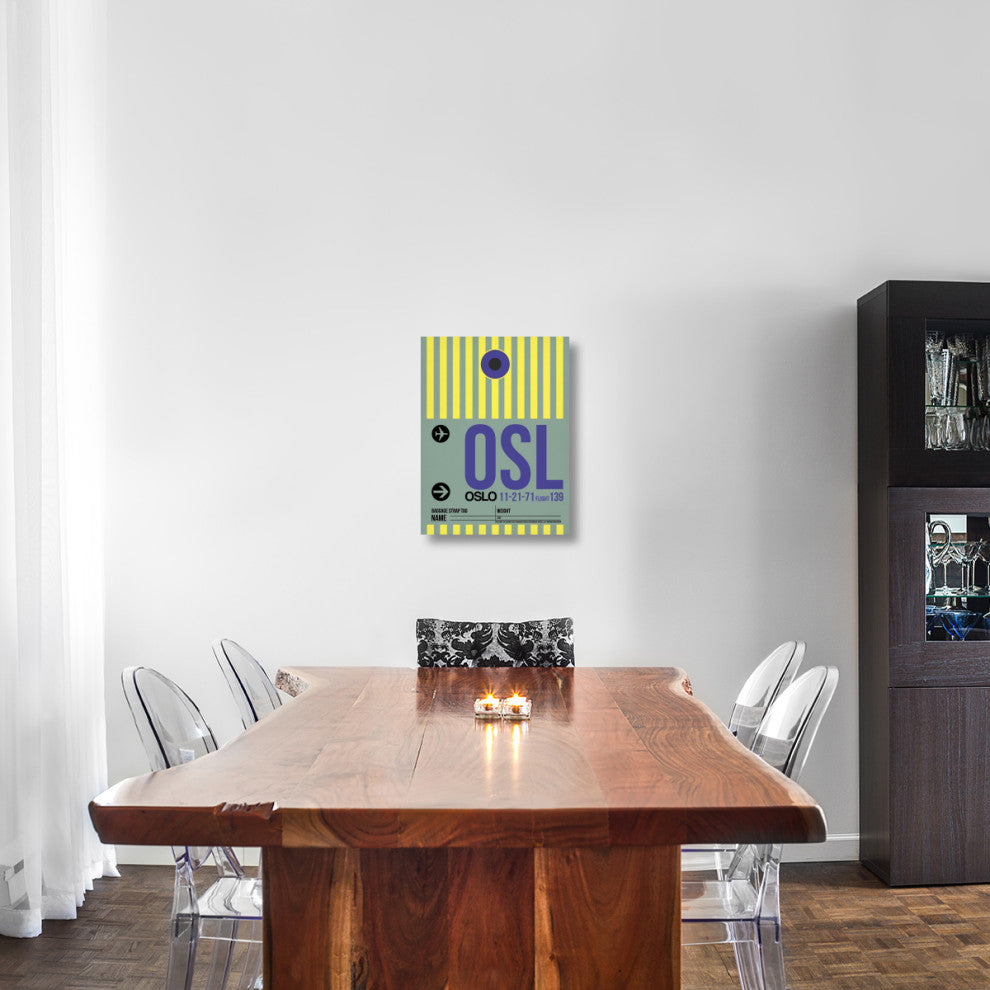 "OSL Oslo Luggage Tag 1" Fine Art Print