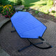 Padded Olefin Fabric Hammock and Steel Arc Stand Combination