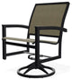 Bazza Sling Outdoor Swivel Rocker, Elevation Stone/Black