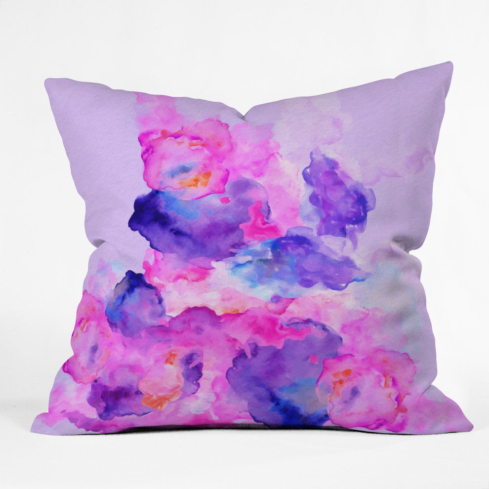 Deny Designs Viviana Gonzalez Watercolor Love 1 Outdoor Throw Pillow