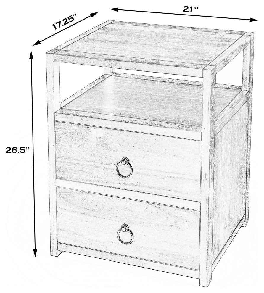 Butler Lark Nightstand, White