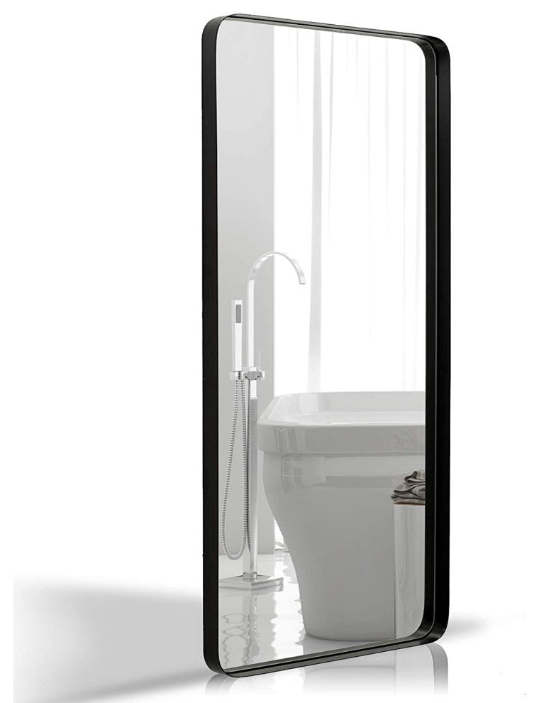 Rectangle Wall Mirror for Bathroom with Matte Polished