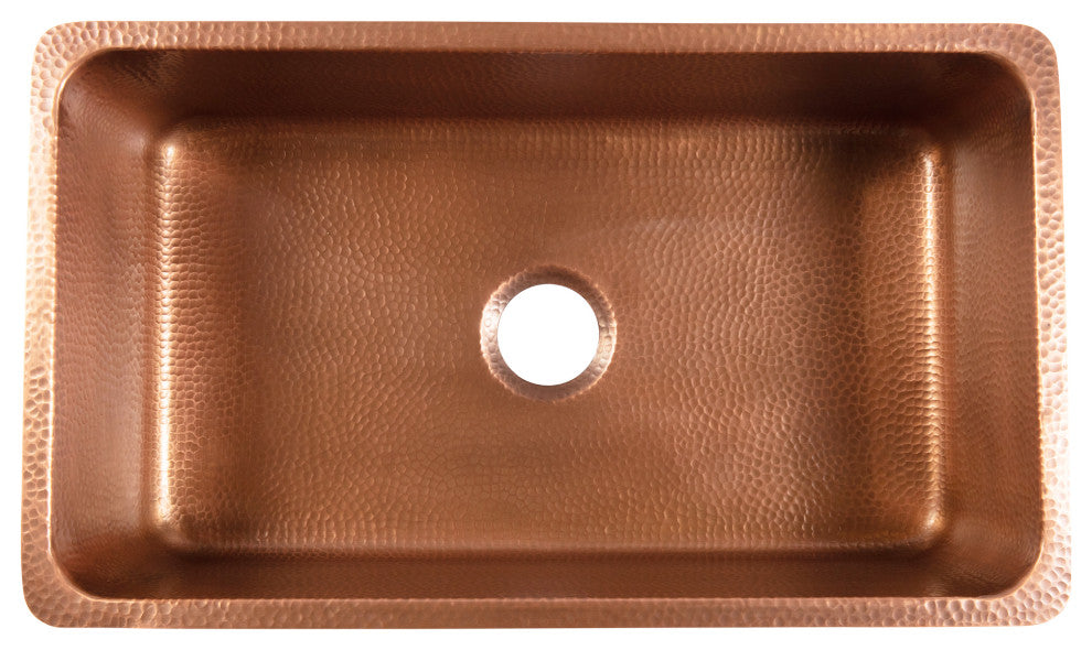 Rivera Copper 31" Single Bowl Undermount Kitchen Sink