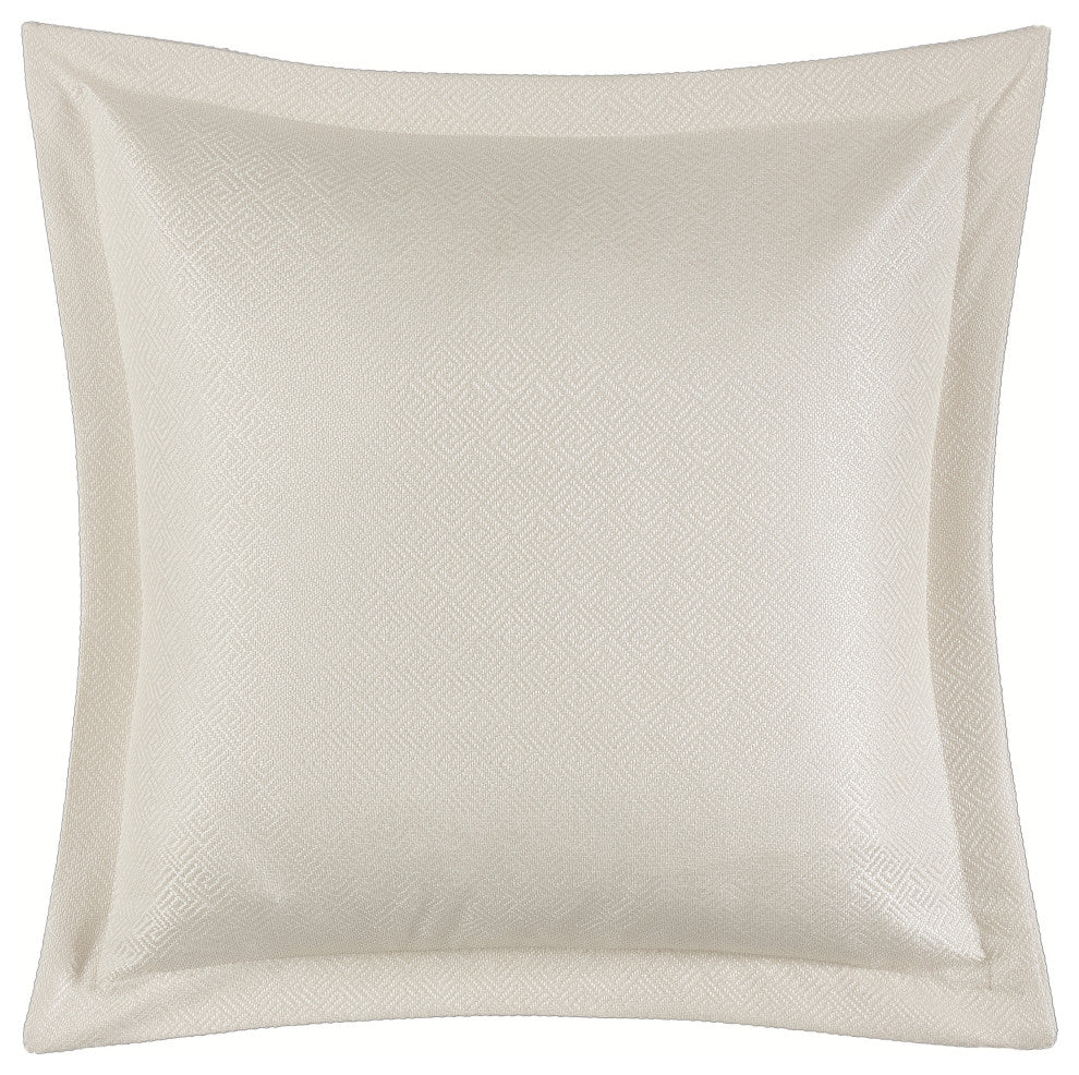 Potenza 26" Square Euro Sham, Pearl