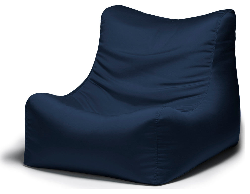 Ponce Outdoor Patio Bean Bag Lounger, Navy