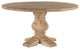 French Farmhouse Trestle Round Dining Table, 54"