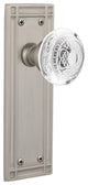 Mission Plate Single Dummy Crystal Egg and Dart Knob, Satin Nickel, MISCED