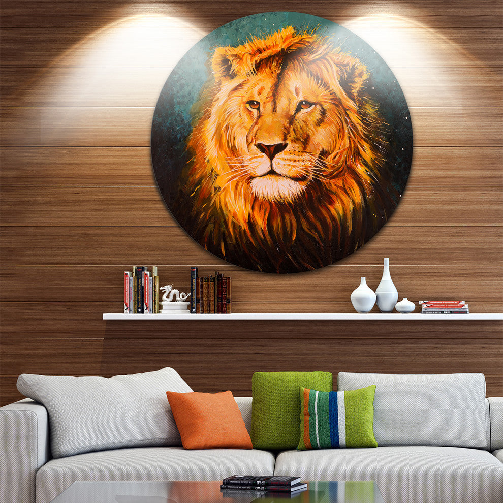 The Lion Of Judah, Animal Round Wall Art, 23"