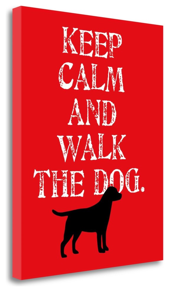 "Keep Calm - Labrador" By Ginger Oliphant, Giclee Print on Gallery Wrap Canvas