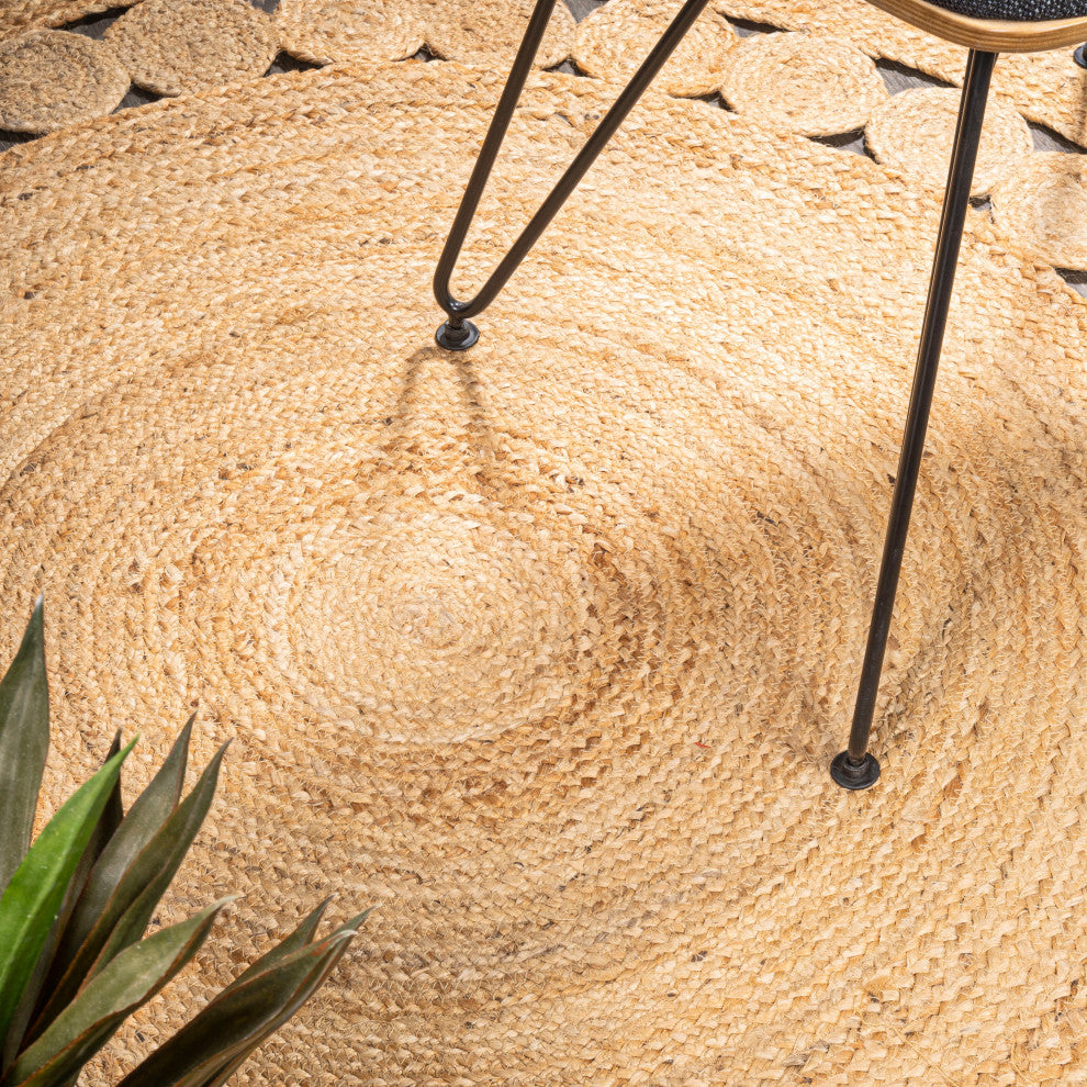 Bodhi Round Natural Jute Hippie Circle, 5' Round