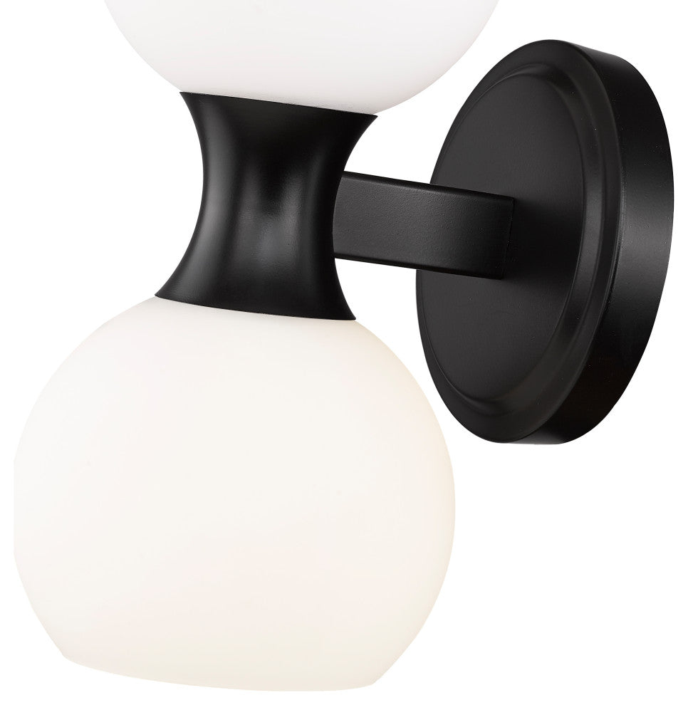 Z-LITE 2-Light Wall Sconce, Matte Black
