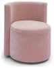 Alyssa Chenille Rolling Desk Chair, Pink Upcycled Velvet