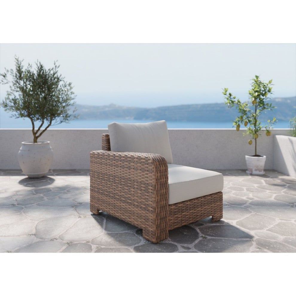 Nico Right Arm End, Natural Teak