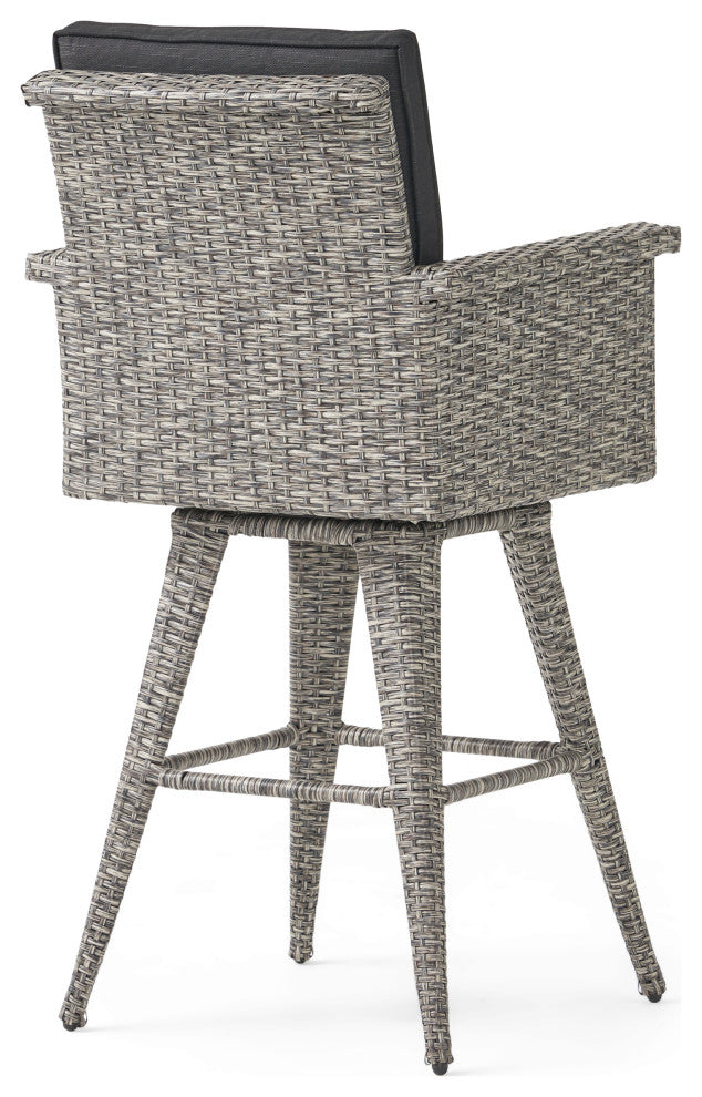 GDF Studio 5-Piece Venice Outdoor Wicker Dining Bar Set