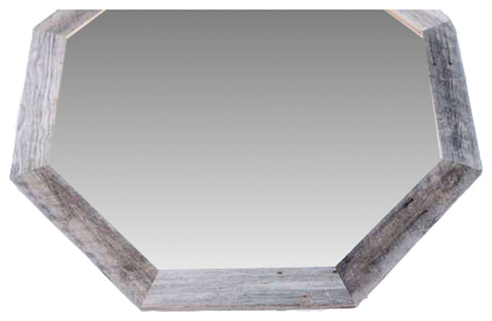 Octagon Barnwood Mirror 36"