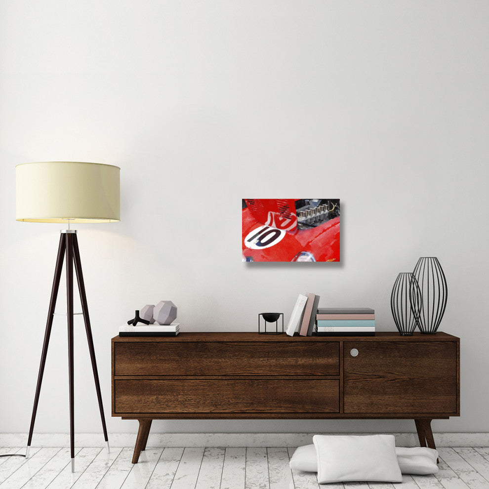 "1962 Ferrari 250 GTO Engine Watercolor" Fine Art Print