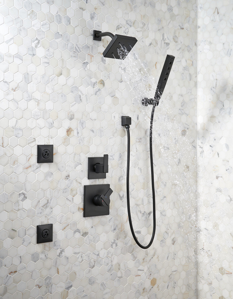 Delta Ara Monitor 17 Series H2Okinetic Shower Trim, Matte Black, T17267-BL