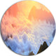 Foggy Carpathian Hills Panorama, Landscape Disc Metal Wall Art, 38"