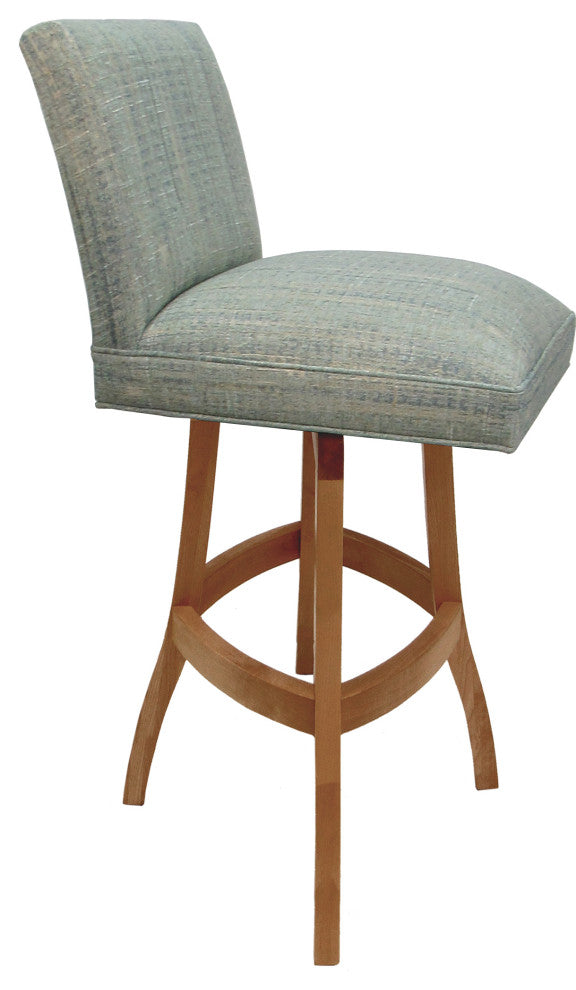 Swivel Wood Counter, Bar or Extra Tall Stool - Sommerville on S-Base, Watusi Aquatint - Honey, 26"