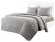 Madison Park Microfiber Solid Brushed Quilted Coverlet Mini Set, King
