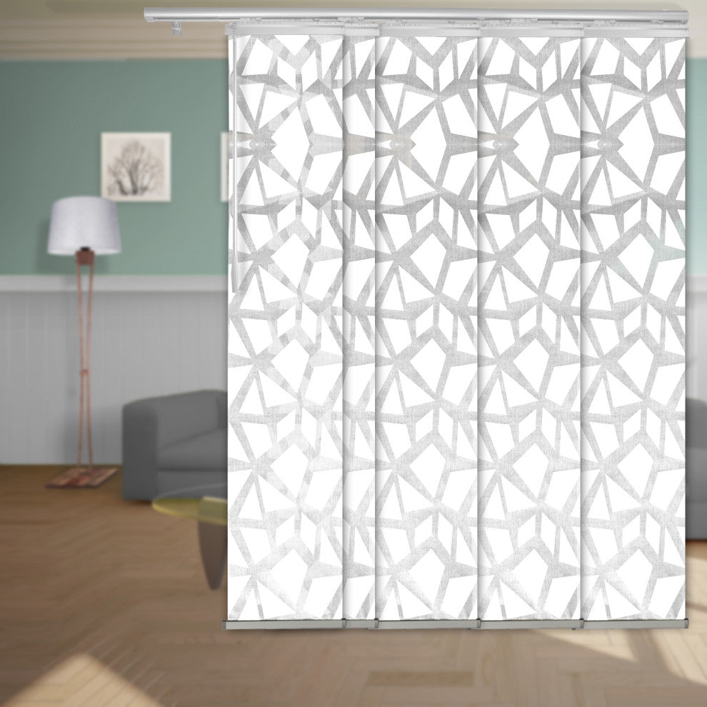 Scattered 5-Panel Track Extendable Vertical Blinds 58-110"W