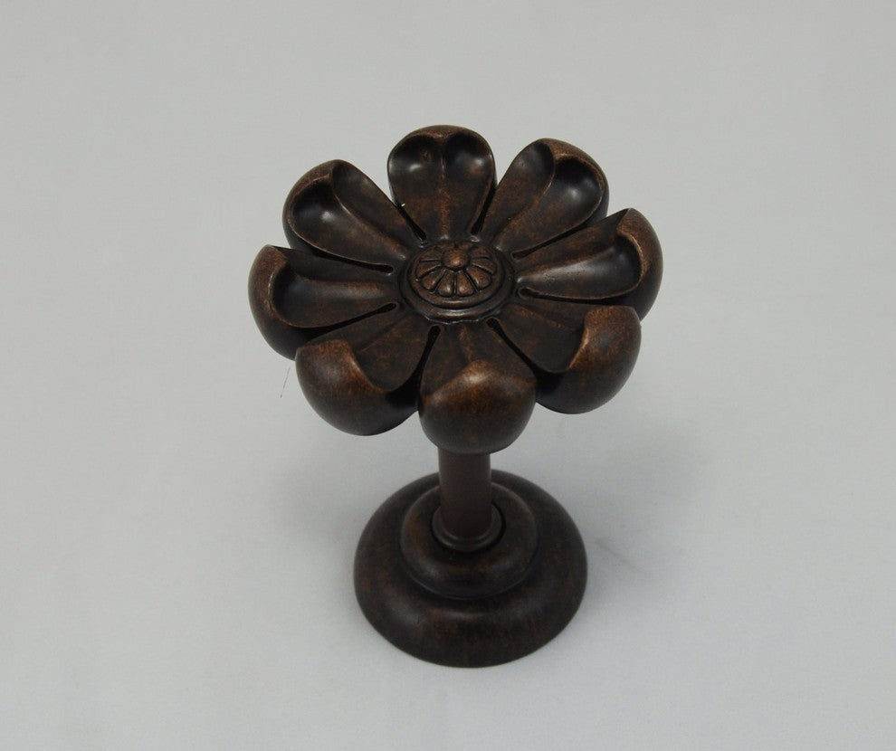 Daisy Medallion Drapery Holdback, Mahogany